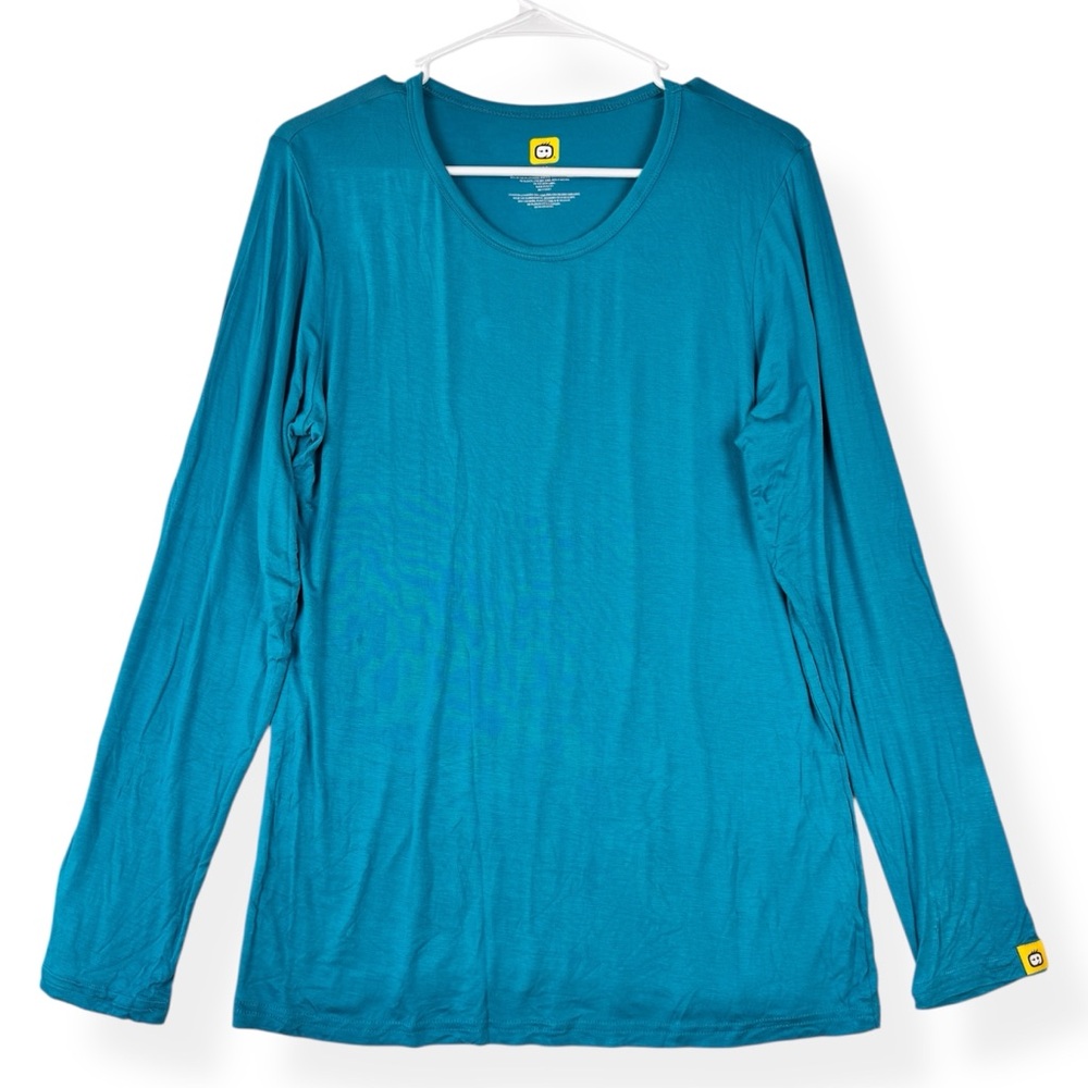 Layers Blue Long Sleeve Shirt Womens M‎ Medium Stretch New With Small Defect